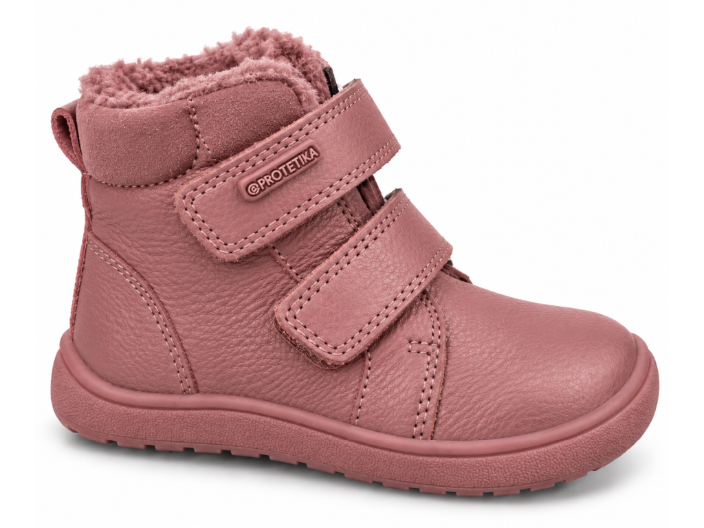 Dívčí zimní Barefoot boty Gina Old Pink